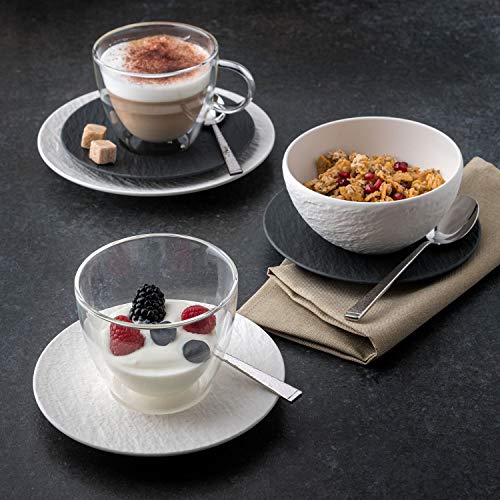 Villeroy & Boch Manufacture Rock Plato para pan Porcelana Premium, Negro (Rock), 16 cm