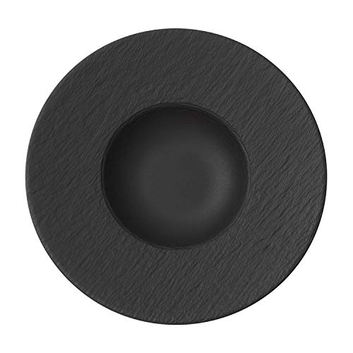 Villeroy & Boch Manufacture Rock Plato para pasta Porcelana Premium, Negro (Rock), 29 cm