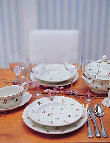 Villeroy & Boch Petite Fleur 1023952700 Plato Hondo, Porcelana, Rojo
