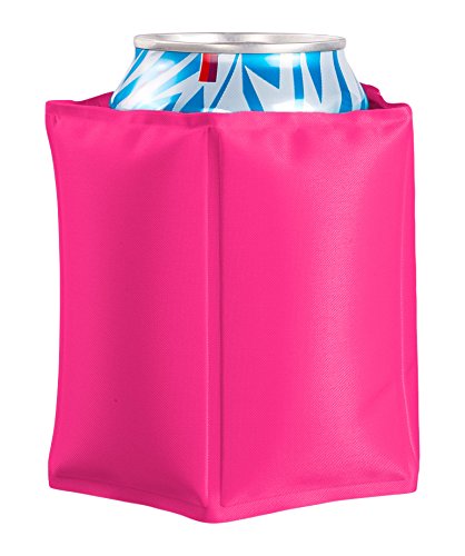 Vin Bouquet FIE 174 - Funda Enfriadora Latas Rosa, Cubierta Enfriadora Gel, Velcro Ajustable