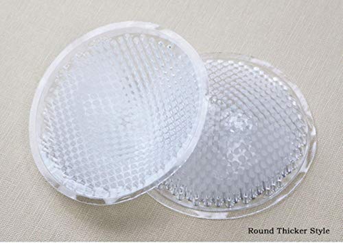 VINER Honeycomb Almohadillas de Silicona en el Pecho Completamente Transparente Transpirable Suave Espesar Ropa Interior Invisible Mama Traje de baño Push Up Paste, Redondo Grueso