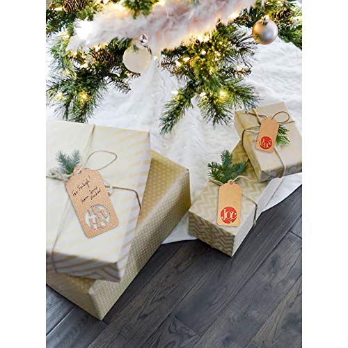 VINFUTUR 2pcs Troqueles Scrapbooking Etiquetas Navideñas Troqueles Corte Metal Plantillas Troquelado Dies para Decoración Álbum Recorte Artesanía Papel DIY Manualidad Navidad (Kit Etiqueta Letra)