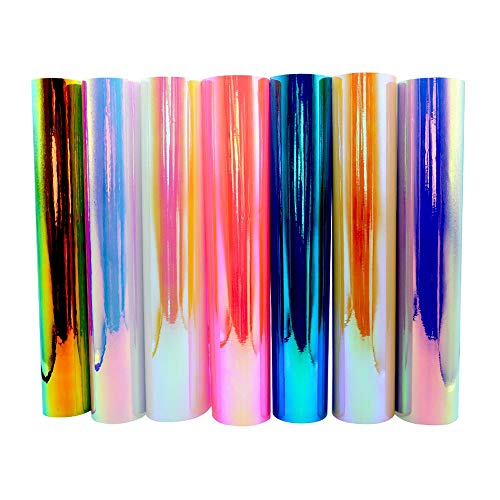 Vinilo artesanal holográfico ópalo 12 "x 12" 7 hojas / paquete para cortadores de artesanía