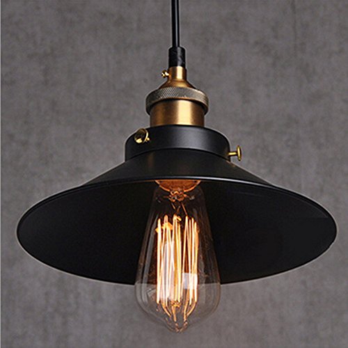 Vintage Industrial Iluminación Colgante - Retro Metal Pantallas de Iluminación Clásico Edison Colgante de Luz, Moderna Lámpara de Techo Decorativa Iluminación E27