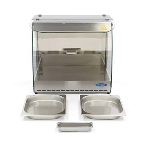 Vitrina para mantener el calor, 1 piso, 2 x 1/2 GN