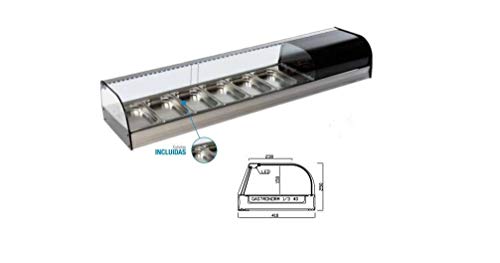 Vitrina refrigerada expositora alimentos, ideal barra bar para los aperitivos