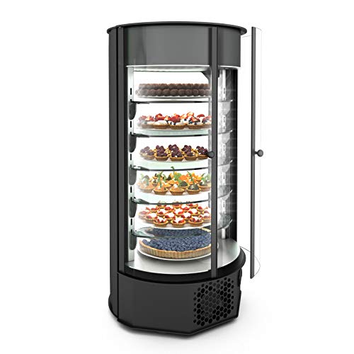 Vitrina Refrigerada Vertical 360° Serie DOLCE 3 a 5 estantes – 435 x 900 mm – SAYL – 5 estantes