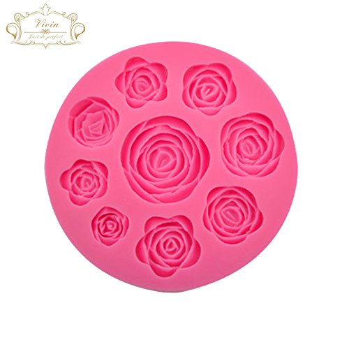 Vivin rosas flores decoración de tarta para molde fondant glaseado fondant color en al azar