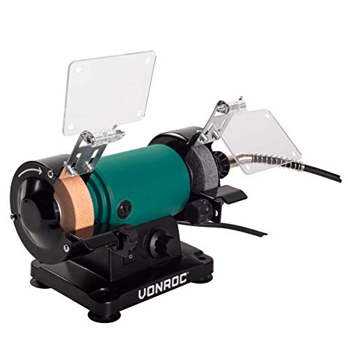 VONROC Rectificadora de mesa / multiherramienta 150W – 75mm con eje flexible