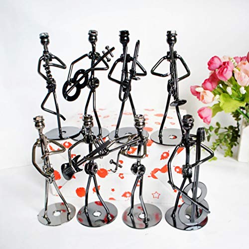 Vosarea 4pcs Vintage creativo hierro arte metal música figura escritorio música decoración（Random mode）