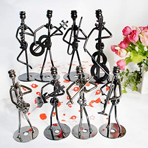 Vosarea 4pcs Vintage creativo hierro arte metal música figura escritorio música decoración（Random mode）