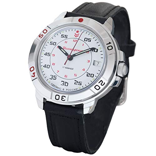 Vostok Komandirskie 2414 431171 - Reloj mecánico, diseño del ejército militar ruso