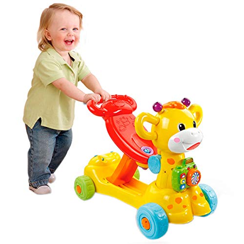 VTech Jirafa Scooter 4 en 1, andador evolutivo con actividades que se transforma en correpasillos y patinete, multicolor (80-503522)