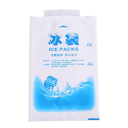 Walfront Paquetes de Gel de Hielo Seco PE de Grado Alimenticio Freezable Bolsa de Gel de Enfriamiento para Almacenamiento de Alimentos 20pcs