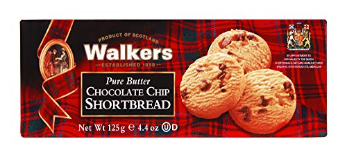 Walkers Shortbread Postre con Chips de Chocolate - 3 Paquetes de 1 x 125 gr - Total: 375 gr