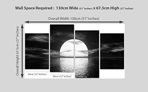 Wallfillers Cuadros en Lienzo Grande Blanco y Negro Imágenes XL 130cm Ancho | 4003