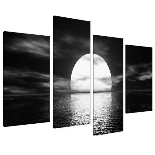 Wallfillers Cuadros en Lienzo Grande Blanco y Negro Imágenes XL 130cm Ancho | 4003
