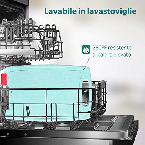 Wanbasion 3 Piezas Tabla de Cortar Cocina Polietileno Grande, Tabla para Cortar Alimentos Plastico Antideslizante, Tabla de Cortar Cocina con Juego de Cuchillos Menta Verde