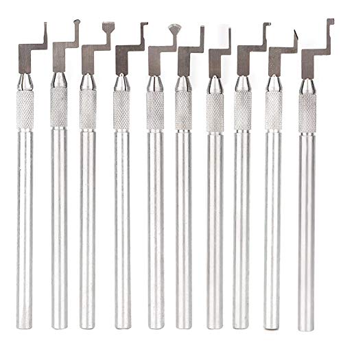 Wandisy 10 Piezas de Metal Grabado Herramienta de fabricación de Joyas Cuchillo