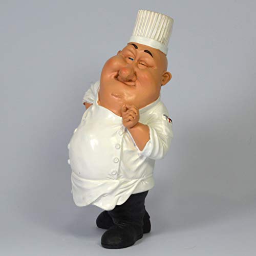 Warren Stratford Figura Decorativa de Resina Pintada a Mano. Alto de 195 mm. Diseño de Chef.