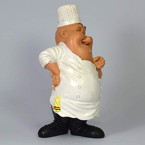 Warren Stratford Figura Decorativa de Resina Pintada a Mano. Alto de 195 mm. Diseño de Chef.