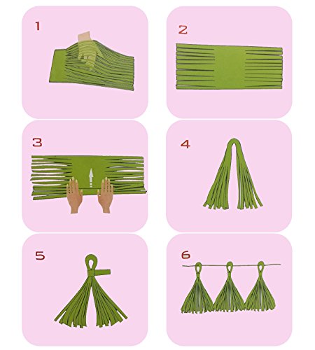 Wartoon 43 Pcs Papel Pom Poms Flores Tissue Globo Tassel Garland Polka Dot Kit de Guirnalda de Papel para Las Decoraciones del Banquete de Boda de Cumpleaños - Rosa y Crema