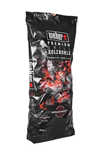 Weber Premium Holzkohle 10 kg Carbón vegetal, Negro