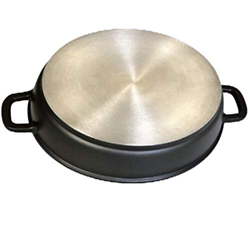 WECOOK Cazuela Baja Aluminio Fundido Ecostone 40cm, Acero Inoxidable, Negro, 40 cm, 4 Unidades