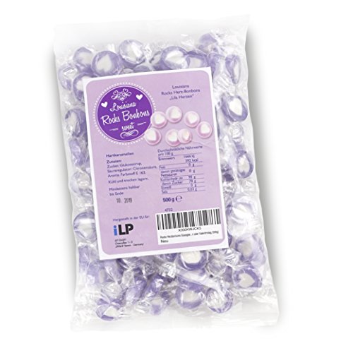 WeddingTree Caramelos Corazón Purpúreo para Wedding - 500g Caramelos Boda - Dulces en Forma de Corazón Mensaje para decoración de Mesa, para Bautizo, Wedding Favours de Boda, Día de la Madre