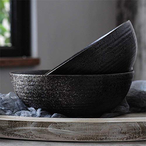 WEHOLY Cena Cocina casera Creativa Estilo Americano Cuencos de cerámica Pintados a Mano Vajilla de Porcelana Sopa de Vidrio bajo en Vidrio Ensalada Cuencos de Frutas (Tamaño: 7.5 Pulgadas)
