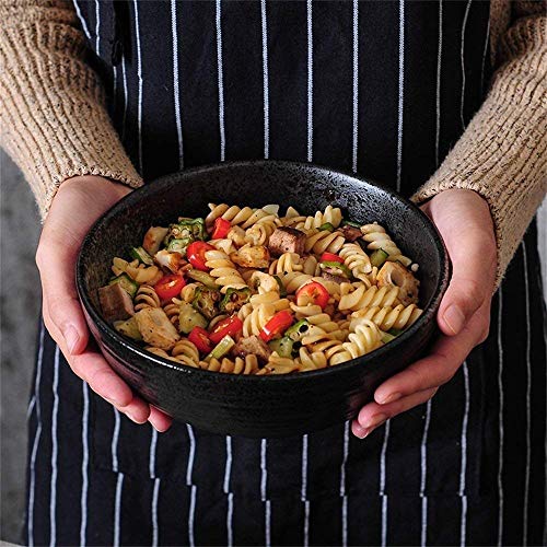 WEHOLY Cena Cocina casera Creativa Estilo Americano Cuencos de cerámica Pintados a Mano Vajilla de Porcelana Sopa de Vidrio bajo en Vidrio Ensalada Cuencos de Frutas (Tamaño: 7.5 Pulgadas)