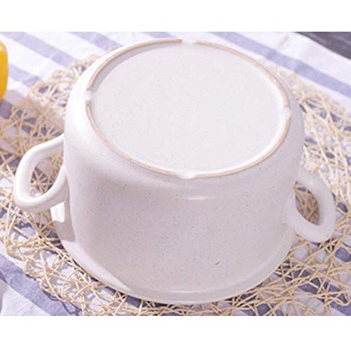 WEHOLY Olla Olla Cazuela Loza de Barro cazuela de cerámica de Gran Capacidad y Tapa Olla sopera Olla Caldera Lenta SL cocido Olla arrocera vidriada Resistente al Calor Negro 1,7 l