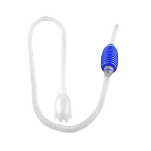WEIWEITOE Tanque de Peces de Acuario Intercambio de Agua al vacío Herramienta de Limpieza de Grava Tubería de succión Accesorios para acuarios Bomba de sifón Tubo de Filtro, Blanco y Azul,