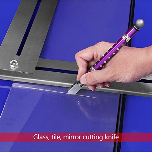 WEKON 2pcs Cortavídrios, Cortador de Cristal, Cortador de Vídrio Profesional, Cortador de Diamante Profesional para Diamante Espejo Azulejo Vídrio Self-Oiling Corte 4-15MM Precisión Absoluta