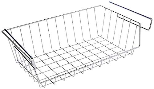 Wenko Cesto Organizador Armario Cocina, Metal, Plata Brillante, 15x44x27 cm