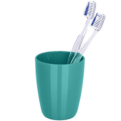 Wenko Cocktail Vaso para Cepillos de Dientes, Poliestireno, Petróleo, 8x8x10 cm
