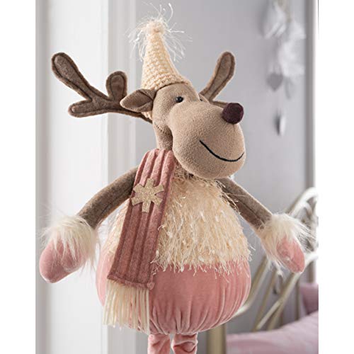 WeRChristmas - Figura Decorativa de Reno navideño con Patas Altas, 52 cm, Multicolor