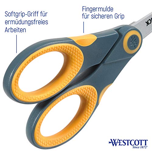 Westcott E-33650 00 - Tijeras non-stick con mango blando