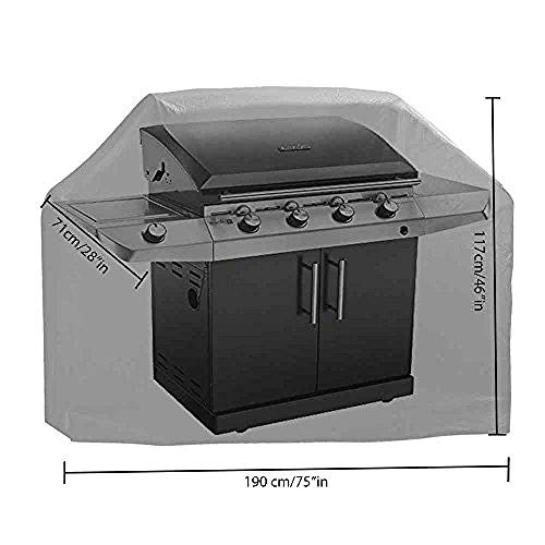 Wghz Cubierta de Paraguas, Parrillas de Parrillas de Gas para Barbacoa 75 Pulgadas XXL Cubierta de Barbacoa Impermeable Cubierta de protección de Barbacoa a Prueba de Lluvia Accesorios para jardí