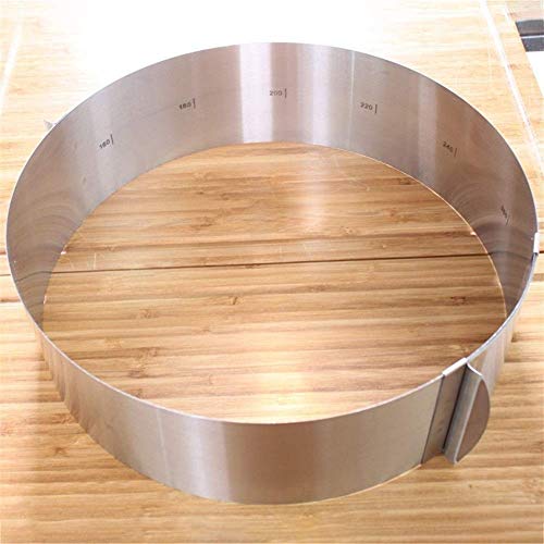 Wghz Suministros de decoración de Pasteles Moldes para Pasteles Profesionales Moldes para Pasteles retráctiles Círculo de Acero Inoxidable Anillo de Espuma Juego de Herramientas para Hornear Past