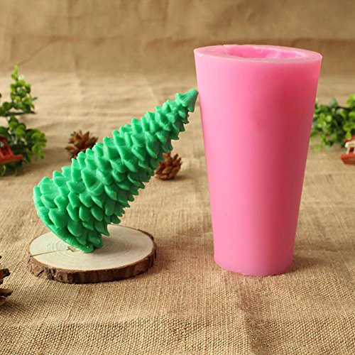 Wicemoon Molde de Silicona para árbol de Navidad, Molde de Vela, Fondant para decoración de Tartas 8cm