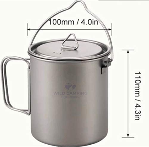 Wild Camping International Titanium - Olla colgante (750 ml)