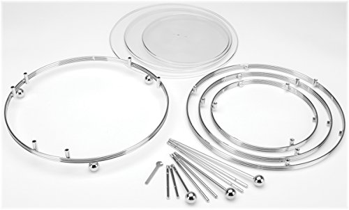 Wilton 307-859 Soporte para Tartas de 3 Alturas, Cromo, Centimeters