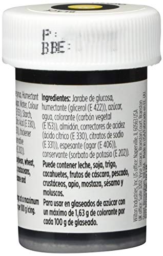Wilton Colorante Alimenticio para Glaseado en Pasta, 28.3g, Color Negro, 04-0-0037