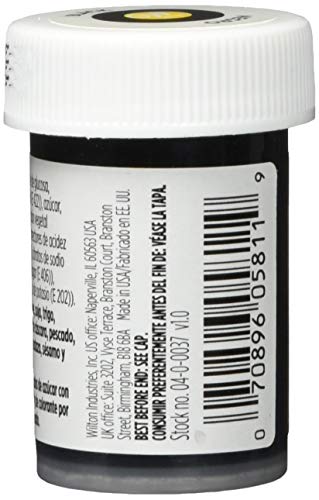 Wilton Colorante Alimenticio para Glaseado en Pasta, 28.3g, Color Negro, 04-0-0037