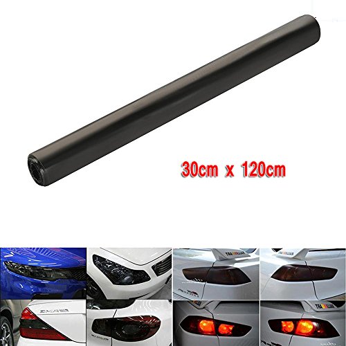 WINOMO Vinilo para Faros Film Faro de Coche Adhesivo Coche Antiniebla 120 x 30cm (Negro)