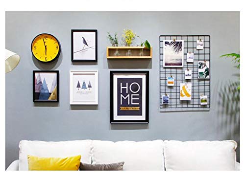 WJSX DIY Hierro Rejilla Cuadrícula Panel/Multifunción Metal Mesh Pared Foto Pared/Decoración de la Pared/Organizador Creativa (Negro, 65 * 45cm)