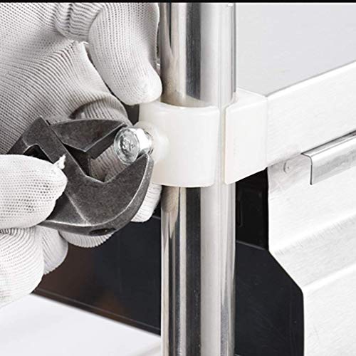 WJY Carro, Comedor Carro médico Carro Diner Carro médico grande de 3 estantes para almacenamiento de enfermería con 2 cajones, Carro utilitario de acero inoxidable para carro de equipo de laboratorio