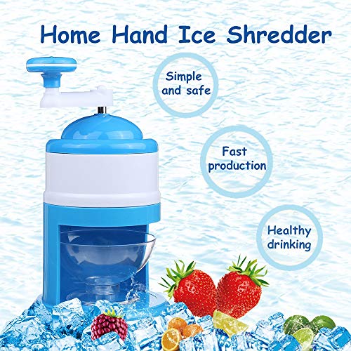 WLKK Máquina Manual de Hielo triturado Manual, Máquina Multifuncional portátil de granizado de Hielo en casa Máquina para Hacer Hielo en Bloques Smoothie Máquina para Hacer Hielo