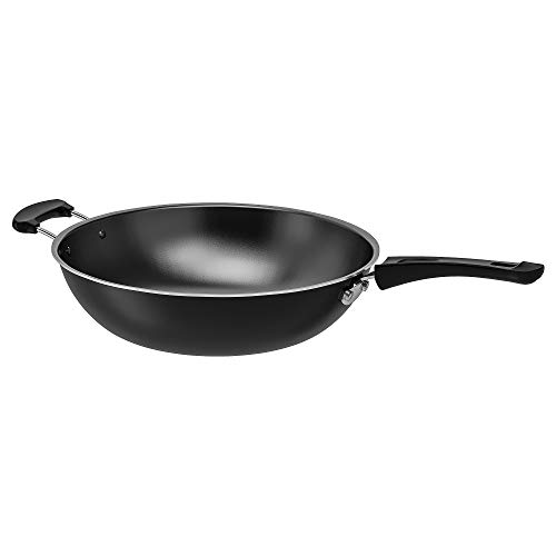 Wok Black - Wok (altura 12 cm, diámetro 33 cm), color negro